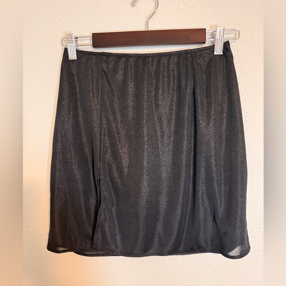Lucy in the Sky Shimmering Black Mini Party Skort